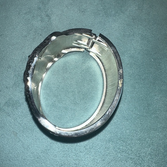 Silver Chunky Cuff Bracelet Owl Park Lane - Picture 7 of 8